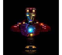 Juego de luces LED compatible con Lego Iron Man MK4 Bust 76327 (sin modelo), juego de iluminación decorativa compatible con Lego Iron Man MK4 Bust juguete creativo