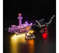 Juego de luces LED compatible con Lego Minecraft, el dragón final y la nave final 21264 (no es un modelo), juego de iluminación LED compatible con Lego The Ender Dragon and End Ship Creative Toys