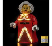 Juego de luces LED compatible con Lego Up-Scaled Mrs. Claus Minifigure | (Sin modelo) Juego de iluminación decorativa, fácil montaje e iluminación estable, regalo perfecto para fiestas