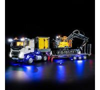 Juego de luces LED compatible con Lego Volvo FMX Truck & EC230 Electric Excavator (no modelo), juego de iluminación decorativa compatible con camiones 42175 Technic Volvo FMX con excavadora eléctrica
