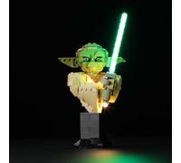 Juego de luces LED compatible con Lego Yoda Bust 75438, kit de luz para Lego 75438 modelo de bloques de construcción, no incluye el juego de modelo