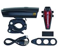 Juego de luces LED con batería, 50/25 lux, OSRAM LED, batería de ion de litio, micro USB, incluye cable de carga USB, luz trasera visible 220°