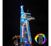Juego de Luces LED con Control Remoto Compatible con Lego Super Heroes 76269 Avengers Tower (no Modelo), Juego de iluminación Decorativa para Torre de los Vengadores, Juguete Creativo