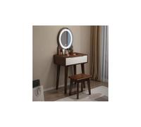 Juego de luces LED con espejo y mesa de maquillaje OL Woo para decoración de dormitorio, estadística perfecta para el interior del hogar