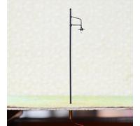 Juego de luces LED de calle a escala con postes de lámpara de metal y resistencias, modelo de estación de ferrocarril de 3 V CC y accesorios de iluminación de patio, adecuado para diseños de escala