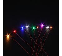 Juego de luces LED intermitentes de colores (30 cm) para iluminación DIY/MOC (2 unidades), juego de iluminación LED BrickBling compatible con Lego and Other Major Brand Bricks