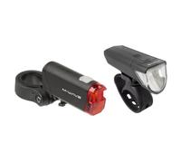 Juego de luces LED para bicicleta, 30/15 lux, StVZO, Atlas K51 M-WAVE