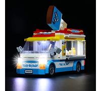 Juego de luces LED para carro de hielo Lego, juego de iluminación decorativa para Lego 60253 City Great Vehicles Eiswagen Juguete creativo (solo juego de iluminación, bloque de construcción no