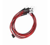 Juego de Luces LED para Coche RC 1:10 con 4 LED Blancos Fríos y 4 LED Rojos de 5 Mm, Mejora la Apariencia de su Vehículo y Es Adecuado para Todos los Entusiastas de los Coches RC