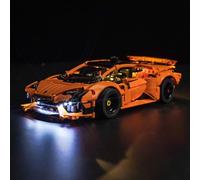 Juego de luces LED para Lego 42196 Lamborghini Huracán Tecnica Naranja (no Lego), juego de iluminación decorativa para Lego Technic Lamborghini Huracán Tecnica Naranja Juguetes creativos