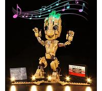 Juego de Luces LED para Lego I Am Groot, Juego de iluminación de decoración de versión Musical para Lego 76217 Marvel I Am Groot Toy Juego de Luces de Juguete Creativo Solo sin Modelo Lego