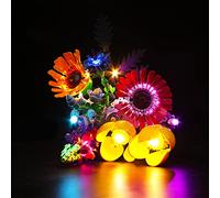 Juego de luces LED para ramo de flores silvestres y flores artificiales, juego de iluminación decorativa, regalo del día de San Valentín (no modelo de Lego)
