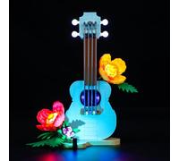 Juego de luces LED para ukelele tropical Lego 31156 (no Lego), juego de iluminación decorativa para ukelele tropical Lego juguete creativo