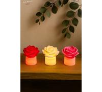Juego de luces nocturnas con diseño de rosas mini LED de 3 piezas Lámpara de mesa romántica
