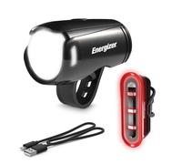Juego de Luces Recargables para Bicicleta Energizer, luz Delantera y luz Trasera para Ciclismo Nocturno, Paquete de 2