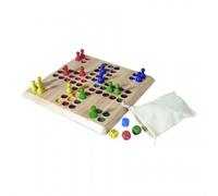 Juego De Ludo - 35x35 Cm - Con Campos Hundidos - Madera