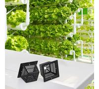Juego de macetas de cultivo de agua eficiente (10 piezas) Promueve sistemas de raíces saludables en varias plantas (negro)