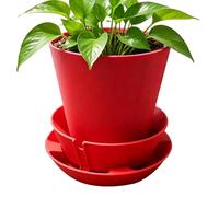 Juego de macetas para plantas de jardín, 190 g con función automática, Sturdy Polymer Flower Holder, Outdoor Decor with Cute Style, Planta macetas para interior de balcón