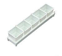 Juego de macetas transpirables para alféizar de ventana con bandeja de drenaje para cultivar hierbas y verduras, diseño de plástico para adaptarse a balcones y espacios de plantación interiores (7 cm)