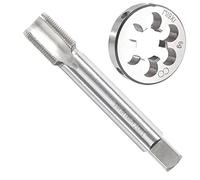 Juego de machos de roscar for máquina, macho de roscar M19 x 1,0, juego de machos y matrices métricos, macho de roscar for máquina HSS M19 x 1,0 mm y matriz de rosca redonda de acero for herramientas