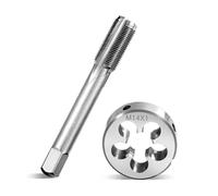 Juego de machos de roscar M14 x 1 mm, juego de machos y cortadores de rosca exteriores, juego de roscas de acero HSS para rosca métrica interior y exterior