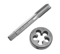 Juego de machos de roscar y terraja HSS, M14 x 1 mm, rosca derecha fina, cortador de rosca recta estriada