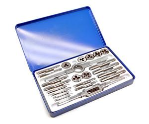 Juego de machos de roscar y terrajas Whitworth BSW British Standard 23PC106 TE de aleación de acero