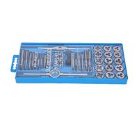 Juego de Machos y Troqueles de Acero Al Carbono, Juego de Machos y Troqueles Métricos de 40 Piezas, Material de Acero Al Carbono para Fresado, Suministros de Hardware para