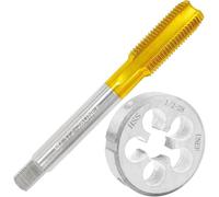 Juego de machos y troqueles de rosca profesional 28UNEF para prensa de taladro, juego de roscado de taller de alta precisión