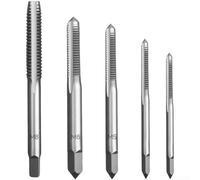 Juego de machos y troqueles M6 a para m10, herramientas de roscado métrico, flauta recta, acero al carbono con llaves para reparación de metales (A)