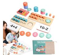 Juego de madera con diez marcos: juegos de matemáticas, material educativo para niños de 3 a 5 años |