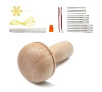 Juego de madera Darner - herramienta de reparación de bordados hechos a mano, de castigo con aguja para reparación de agujeros | Kit de puntada para suéteres, pantalones, calcetines