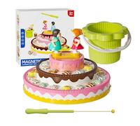 Juego de Magnético | Juguetes de Pastel Musical Giratorio Magnético Eléctrico,Juego de Mesa de ,para Preescolar Aula Educación en Casa Infancia Viajes Hogar Patio