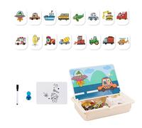 Juego de magnético para niños: Juguete Educativo de Aprendizaje con Caja, Actividad Creativa para Viajes, Paseos en automóvil, Preescolar, jardín de Infantes, Desarrollo cognitivo para ni