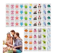 Juego de Mahjong, Juego de Mahjong de viaje - 65 bloques de juego con patrón de bandera | Juegos de mesa para familiares, de bloques de escape junto al mar para adultos y niños, picnic de prim