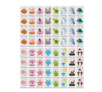 Juego de Mahjong, Juego de Mahjong de viaje | 65 bloques de juego con patrón de bandera | Juegos de mesa para familiares, de bloques de escape junto al mar para adultos y niños, picnic de prim