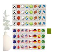 Juego de mahjong - Juego familiar interactivo portátil, diseño de fútbol, bloques de juego, azulejos, para vacaciones escolares, rondas sociables, hombres, mujeres, adolescentes, niños, esposas