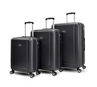 Juego de 3 Maletas (Pequeña, Mediana, Grande), ABS Ecológico 70% Reciclado, 4 Ruedas Dobles Silenciosas, Bloqueo Integrado, Expandible, Ligero y Duradero, Adecuado para Aerolíneas,(Gris) 20"+24"+28"