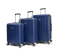 Juego de 3 Maletas (Pequeña, Mediana, Grande), ABS Ecológico 70% Reciclado, 4 Ruedas Dobles Silenciosas, Cerradura TSA, Expandible, Ligero y Duradero, Adecuado para Aerolíneas, Navy Blue, 20"+24"+28"