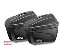 Juego de maletas laterales GiVi E22 Cruiser Monokey negro mate / Carga máx 5 kg
