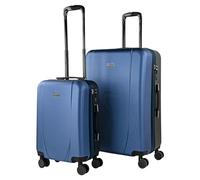 ITACA - Juego De Maletas De Viaje Rígidas Set Maletas De Viaje Ligeras Pack Maletas Viaje. Conjunto Maletas De Viaje con Candado de Combinacion, Azul Marino-Antracita