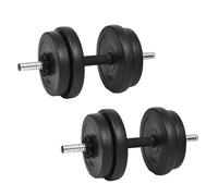 Juego de mancuernas de 40 kg con discos de acero y hormigón, 4 x 2,5 kg, 4 x 2 5, juego de pesas multifuncional con cierre de estrella para entrenamiento de pecho, bíceps y músculos de la espalda