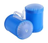 Juego de mancuernas de agua, 2 bolsas de mancuernas rellenables con agua de hasta 5 kg, pesas portátiles para construcción muscular y rehabilitación, accesorio de fitness ajustable para mujeres y