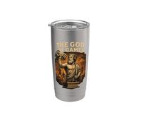 Juego de mando Mythology Gr od Gamer Retro Gaming Humor Vaso térmico de acero inoxidable de doble pared