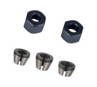 Juego de mandril de acero carbono con tuerca para enrutadores, adaptador de vástago de broca en máquinas de grabado, apto para herramientas de madera de 6mm y 8mm, 5 uds