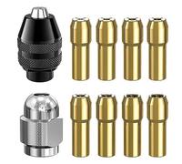 Juego de mandril de portabrocas Compatible con Dremel, reemplazo de 1/32 pulgadas a 1/8 pulgadas broca sin llave 4486 con juego de tuercas de taladro rotativo de repuesto