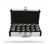 Juego de mandriles pinza con resorte for portaherramientas fresado CNC ER11, ER16, ER20, ER25, ER32 y ER40 Pinzas de Resorte(Color 1 UP (0.003),ER16-(12Pcs))