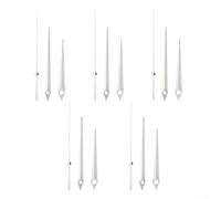 Juego de manecillas de reloj, 5 piezas de reparación de aluminio perfectas para reemplazo (plata)