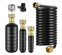 Juego de manguera de extensión de latón flexible con sello antifugas, apto para riego en el hogar, jardín, construcción ABS, adaptador de grifo de conexión rápida