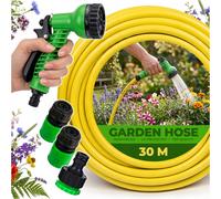 Juego de manguera de jardín con citrón de 1/2" de goma de 3 capas y 30M